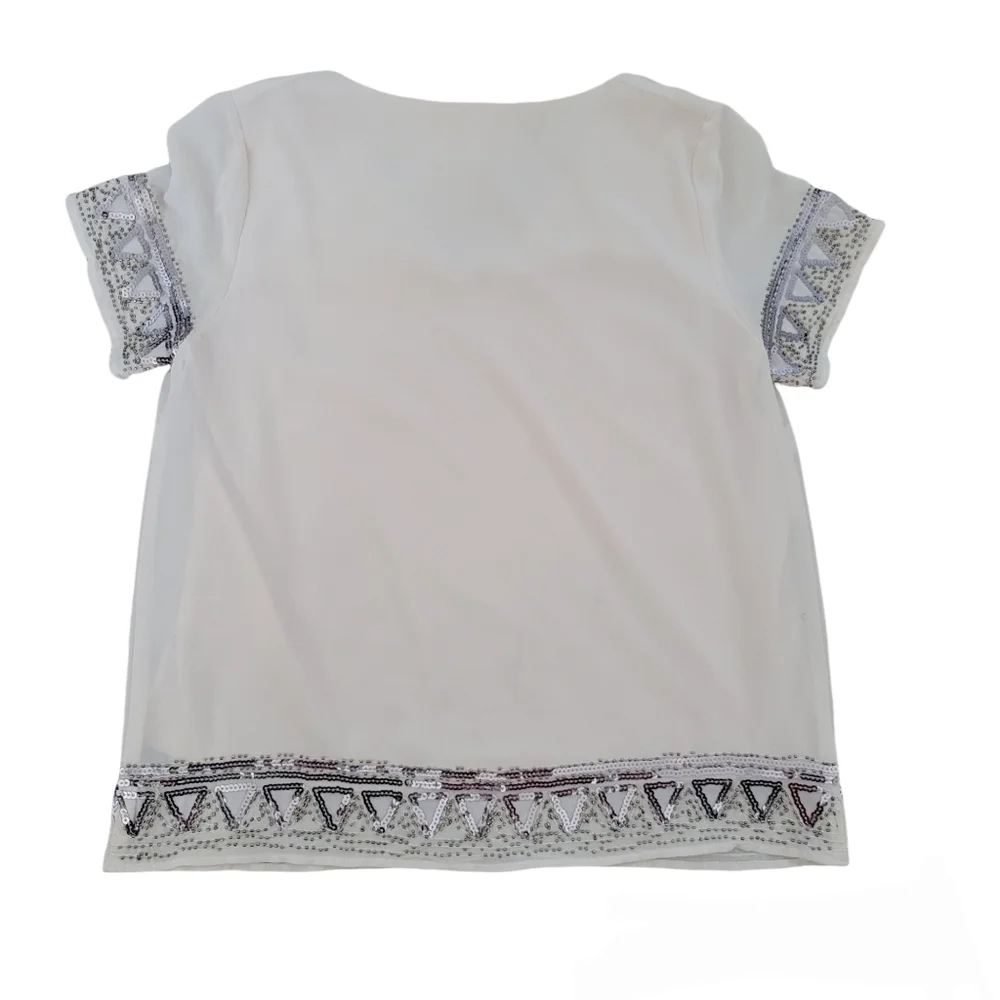 Skies are blue sequin beaded embellished Switftie Glam Party Bling Event top - Picture 2 of 10